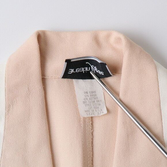 VTG 90s Breakin’ Loose Sleeveless Tunic Vest Sz 4 Button Minimalist Academia - Picture 9 of 10